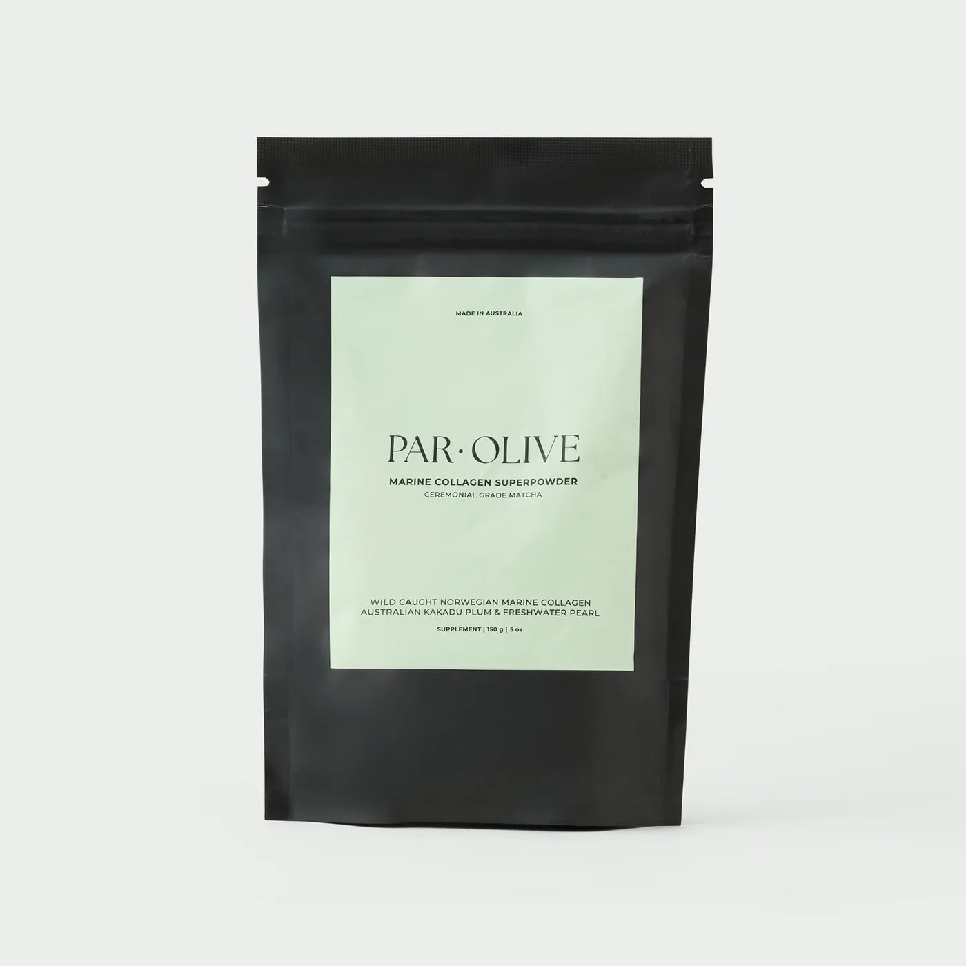 Par Olive Marine Collagen Superpowder Matcha refill pouch – 30 serves