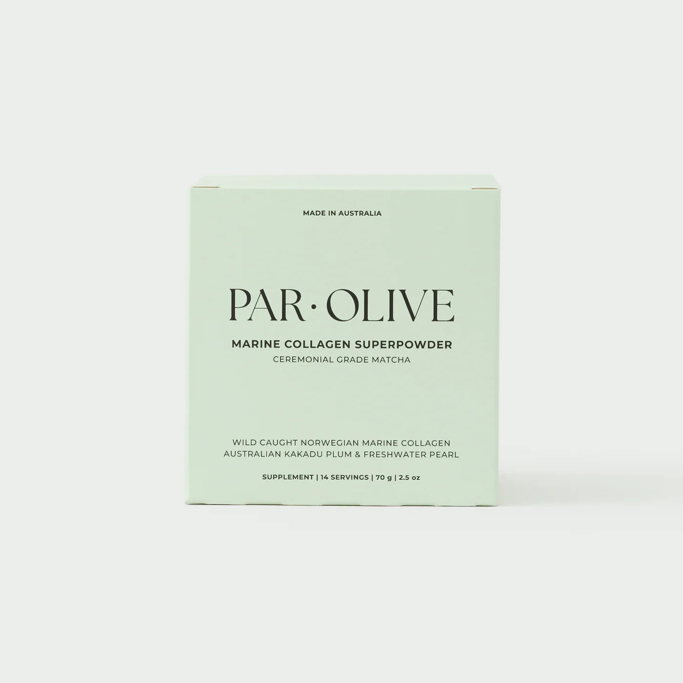 Par Olive Marine Collagen Superpowder Matcha travel set – 14 x 5g serves