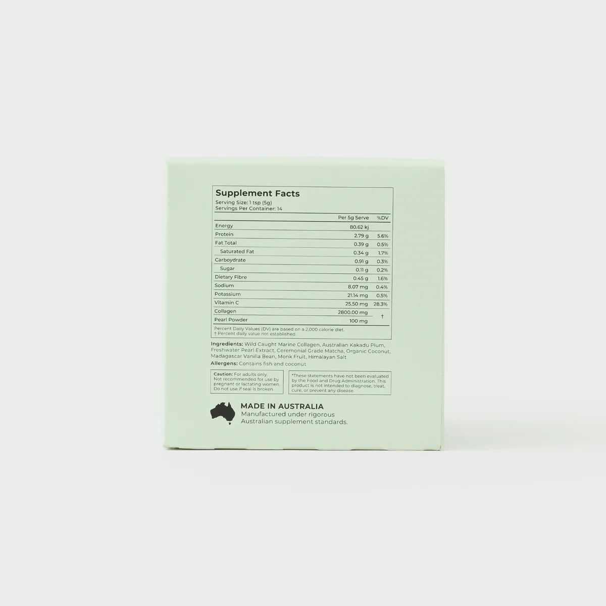 Par Olive Marine Collagen Superpowder Matcha travel sachets – single serve format