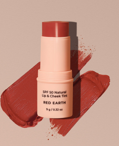 SPF 50 Natural Lip &amp; Cheek Tint RED EARTH