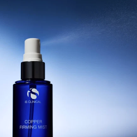 iS Clinical Copper Firming Mist – mist being sprayed