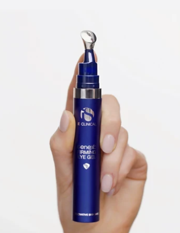 iS Clinical GeneXC Firming Eye Gel – applicator pen held in hand